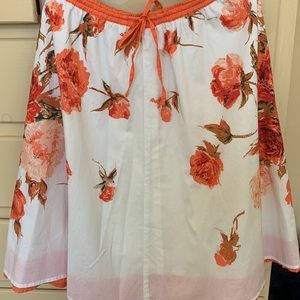 Adorable cotton Garnet Hill floral skirt